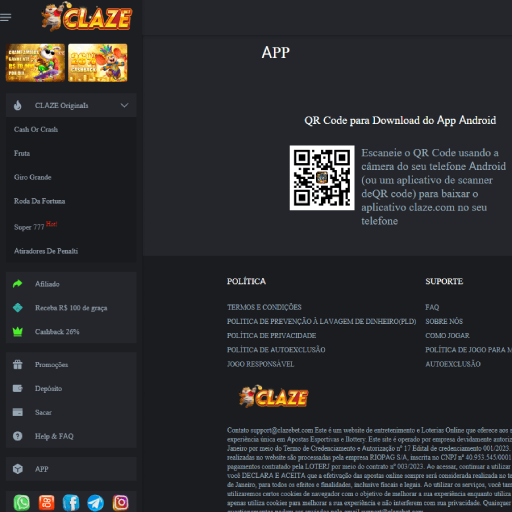 Baixe CLAZE777 e reivindique bônus